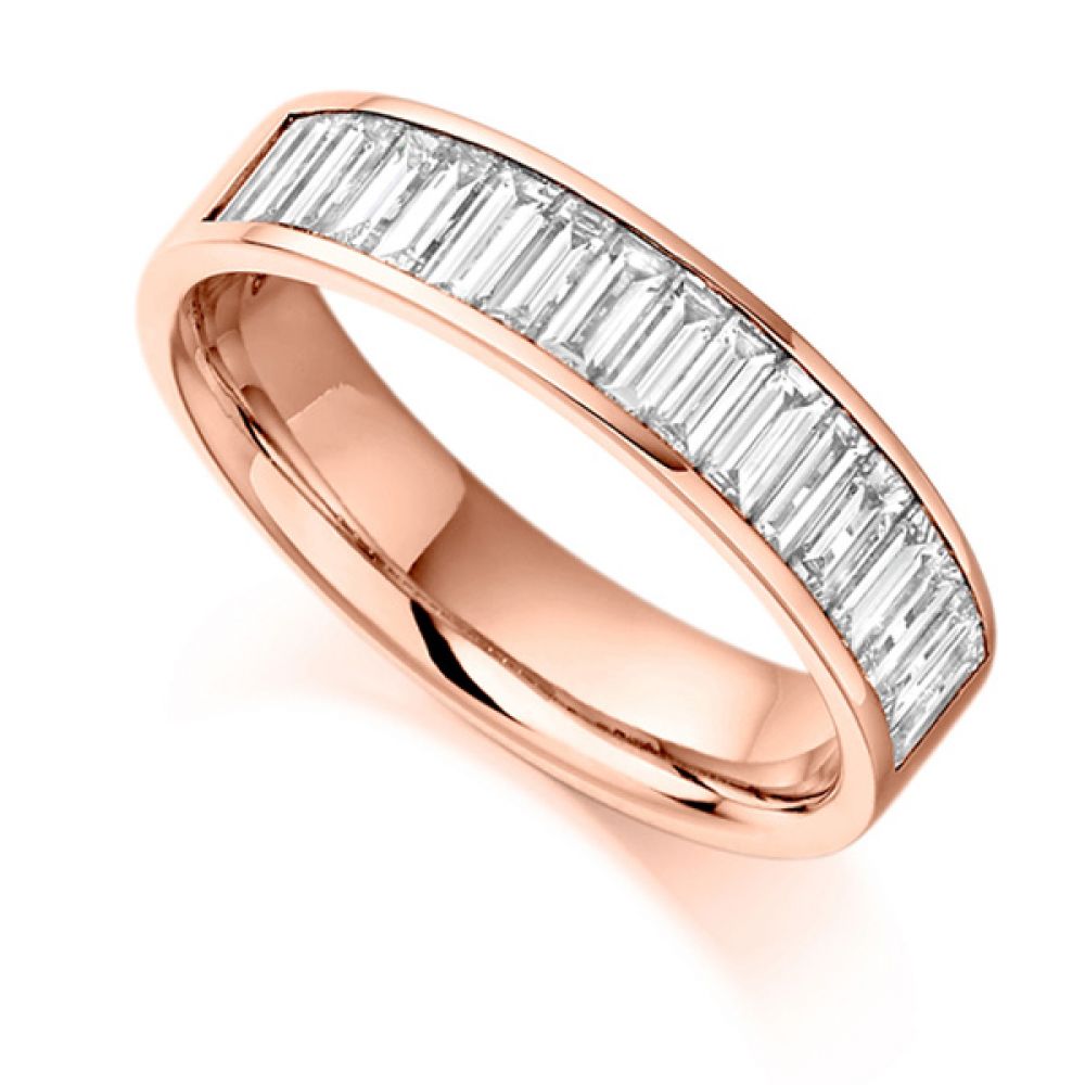 1 Carat Channel Set Baguette Half Eternity Ring
