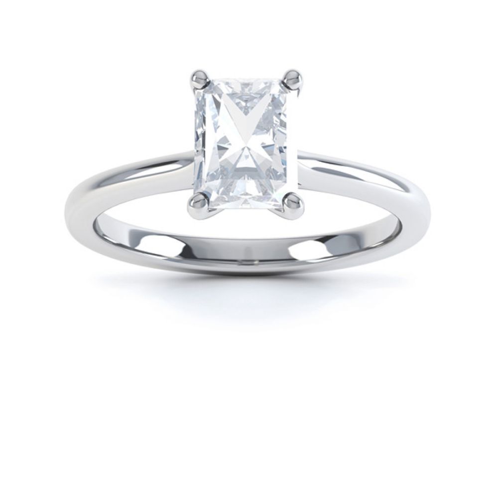Rectangular Radiant Diamond Engagement Ring