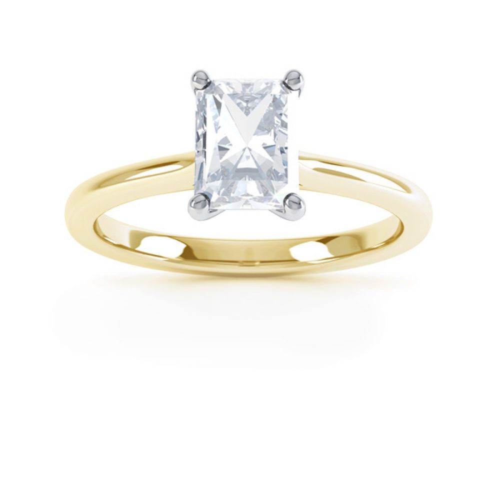 Rectangular Radiant Diamond Engagement Ring