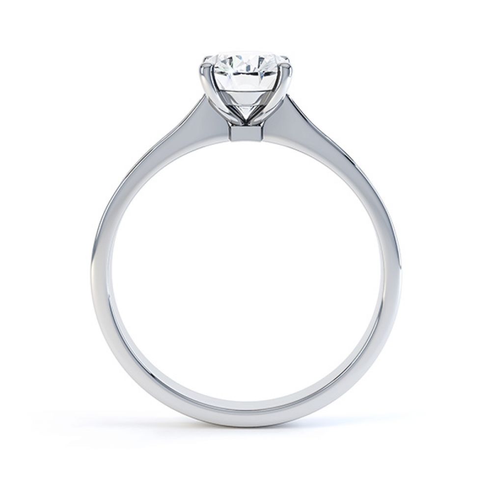 0.80cts Oval Diamond Engagement Ring Diamond Shoulders