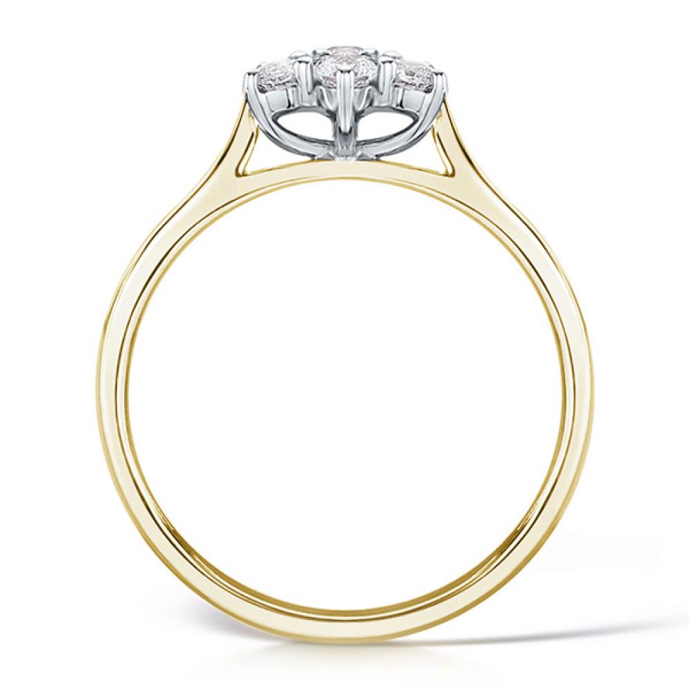 Diamond Daisy Cluster Ring Diamond Daisy Engagement Ring